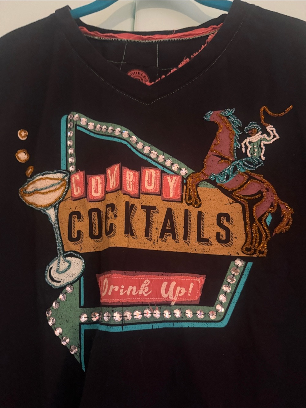 Double D Ranch Cowboy Cocktails Top - Picture 4 of 6